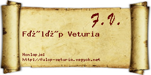 Fülöp Veturia névjegykártya
